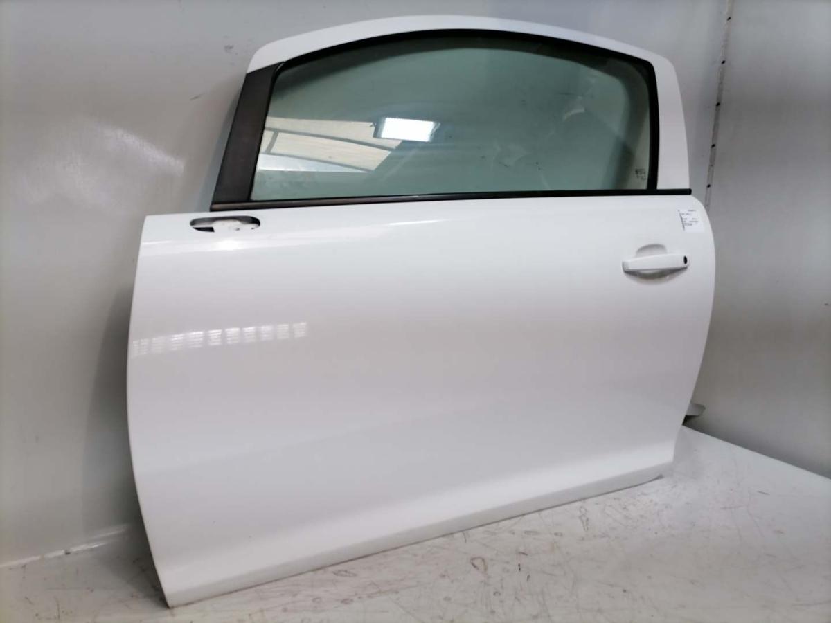 Opel Corsa D original T&uuml;r vorn links Z474 Casablancawei&szlig; 3 T&uuml;rer Rohbau BJ09